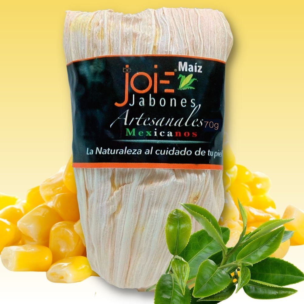 Jabón de Maíz, Té Verde y Té Blanco Bye Espinillas y Piel Irritada